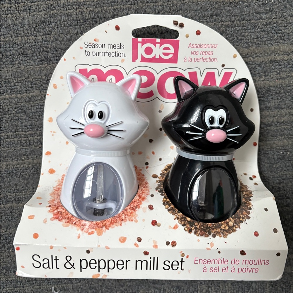 Joie Meow Cat Salt & Pepper Mill Set